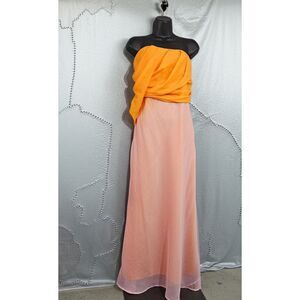 New asos Bahama Mama Strapless Maxi Dress Etherial Island Colorful Size 14